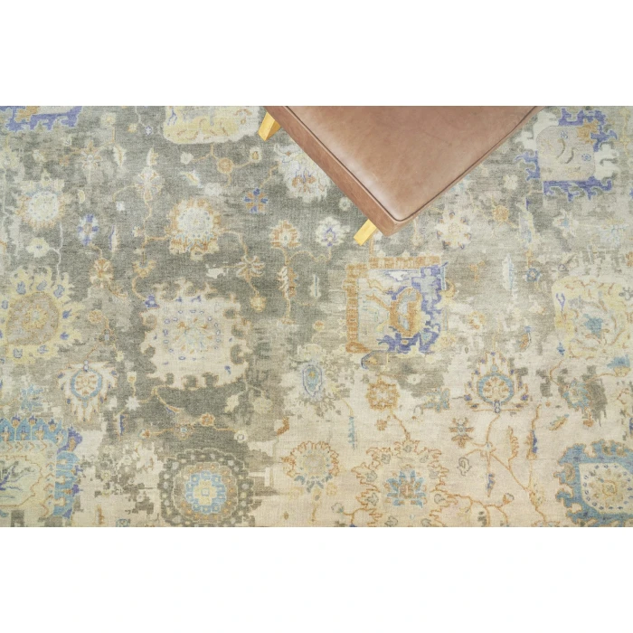 Exquisite Rugs Essex Brown/Gray/Blue 40341X16 1ft.X1ft.6in. Rect. Rug