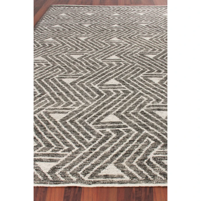 Exquisite Rugs Eaton Silver/Gray/Ivory 40361X16 1ft.X1ft.6in. Rect. Rug