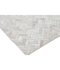 Exquisite Rugs Mosaic Leather Ivory 40551X16 1ft.X1ft.6in. Rect. Rug