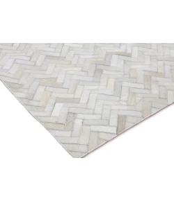 Exquisite Rugs Mosaic Leather Ivory 40551X16 1ft.X1ft.6in. Rect. Rug