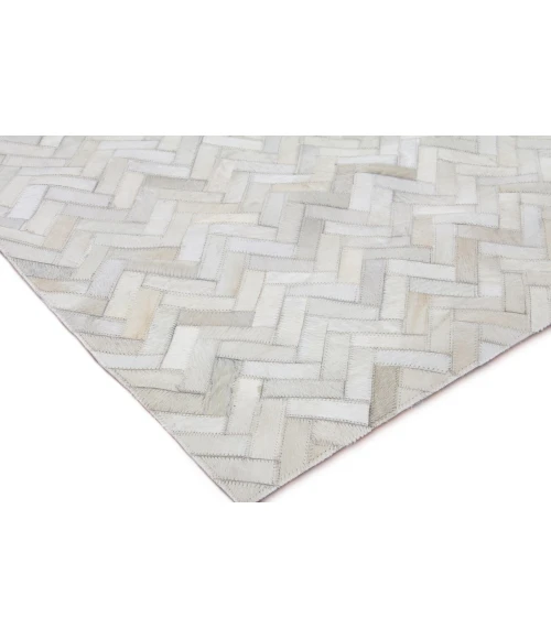 Exquisite Rugs Mosaic Leather Ivory 40551X16 1ft.X1ft.6in. Rect. Rug