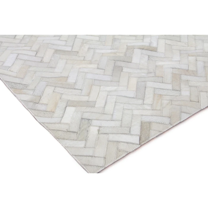 Exquisite Rugs Mosaic Leather Ivory 40551X16 1ft.X1ft.6in. Rect. Rug