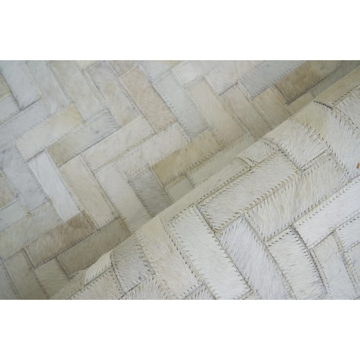 Exquisite Rugs Mosaic Leather Ivory 40551X16 1ft.X1ft.6in. Rect. Rug
