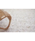 Exquisite Rugs Mosaic Leather Ivory 40551X16 1ft.X1ft.6in. Rect. Rug