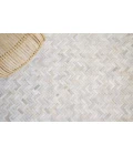 Exquisite Rugs Mosaic Leather Ivory 40551X16 1ft.X1ft.6in. Rect. Rug