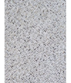 Exquisite Rugs Mosaic Leather Silver 40561X16 1ft.X1ft.6in. Rect. Rug