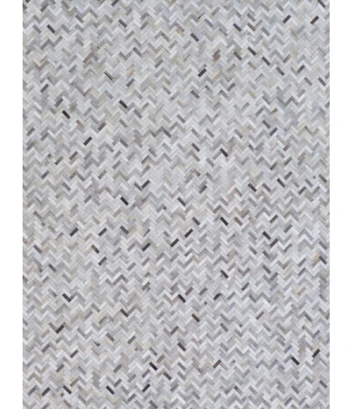 Exquisite Rugs Mosaic Leather Silver 40561X16 1ft.X1ft.6in. Rect. Rug