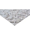 Exquisite Rugs Mosaic Leather Silver 40561X16 1ft.X1ft.6in. Rect. Rug
