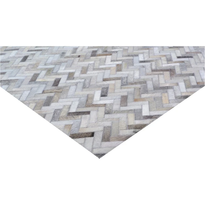 Exquisite Rugs Mosaic Leather Silver 40561X16 1ft.X1ft.6in. Rect. Rug