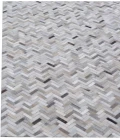 Exquisite Rugs Mosaic Leather Silver 40561X16 1ft.X1ft.6in. Rect. Rug