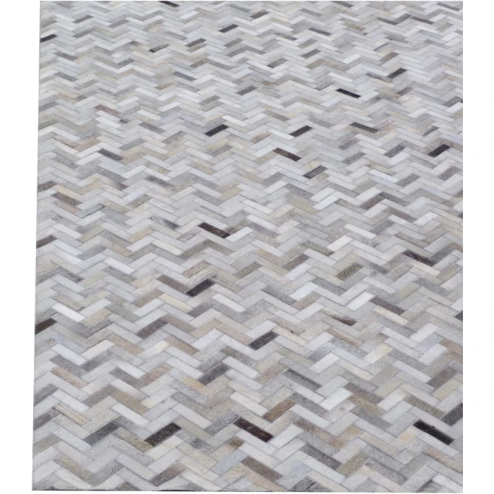 Exquisite Rugs Mosaic Leather Silver 40561X16 1ft.X1ft.6in. Rect. Rug