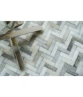 Exquisite Rugs Mosaic Leather Silver 40561X16 1ft.X1ft.6in. Rect. Rug