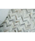 Exquisite Rugs Mosaic Leather Silver 40561X16 1ft.X1ft.6in. Rect. Rug