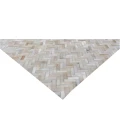 Exquisite Rugs Mosaic Leather Light Beige 40571X16 1ft.X1ft.6in. Rect. Rug
