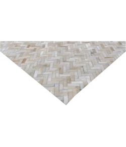 Exquisite Rugs Mosaic Leather Light Beige 40571X16 1ft.X1ft.6in. Rect. Rug