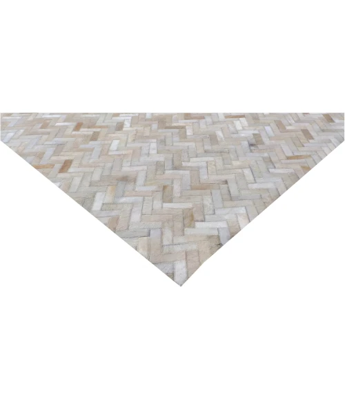 Exquisite Rugs Mosaic Leather Light Beige 40571X16 1ft.X1ft.6in. Rect. Rug