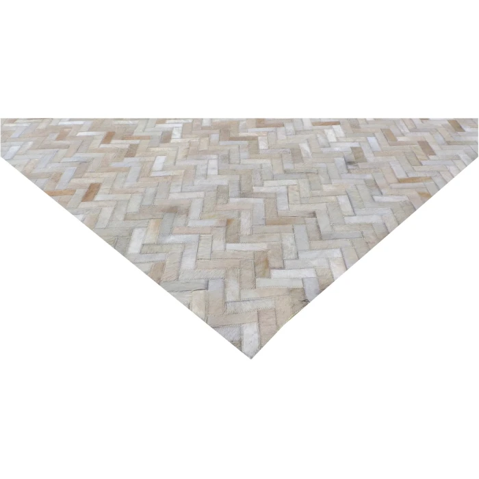 Exquisite Rugs Mosaic Leather Light Beige 40571X16 1ft.X1ft.6in. Rect. Rug