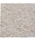 Exquisite Rugs Mosaic Leather Light Beige 40571X16 1ft.X1ft.6in. Rect. Rug