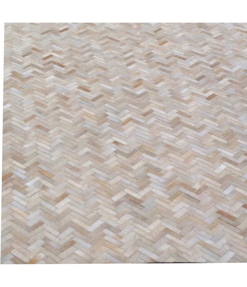 Exquisite Rugs Mosaic Leather Light Beige 40571X16 1ft.X1ft.6in. Rect. Rug