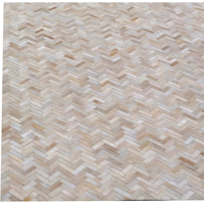 Exquisite Rugs Mosaic Leather Light Beige 40571X16 1ft.X1ft.6in. Rect. Rug