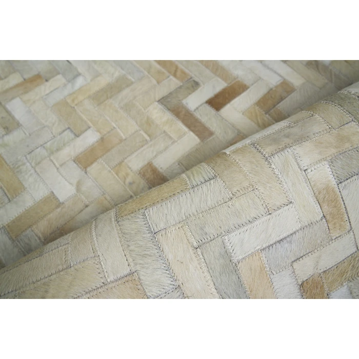 Exquisite Rugs Mosaic Leather Light Beige 40571X16 1ft.X1ft.6in. Rect. Rug