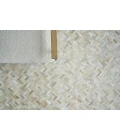 Exquisite Rugs Mosaic Leather Light Beige 40571X16 1ft.X1ft.6in. Rect. Rug