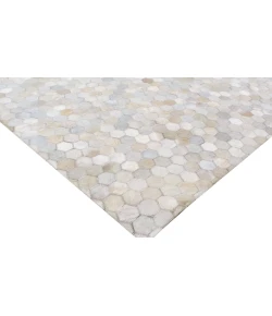 Exquisite Rugs Mosaic Leather Ivory 4058116X146 11ft.6in.X14ft.6in. Rect. Rug