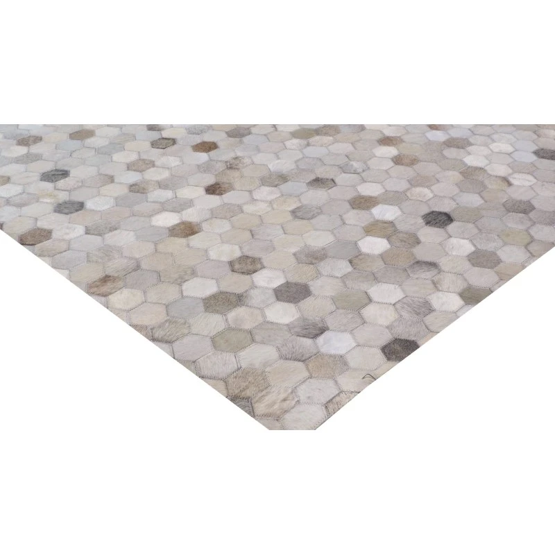 Exquisite Rugs Mosaic Leather Silver 4059136X176 13ft.6in.X17ft.6in. Rect. Rug