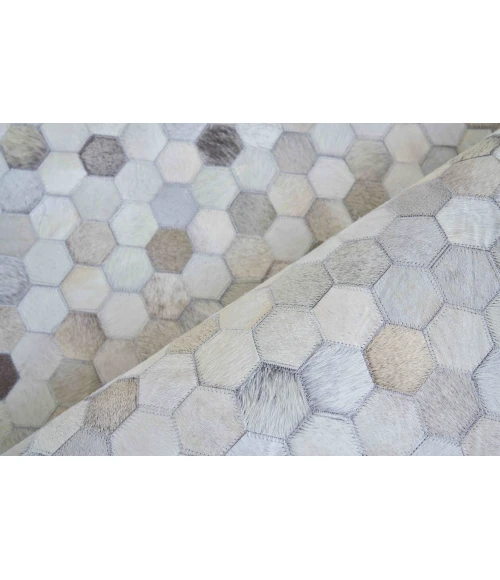 Exquisite Rugs Mosaic Leather Silver 4059136X176 13ft.6in.X17ft.6in. Rect. Rug