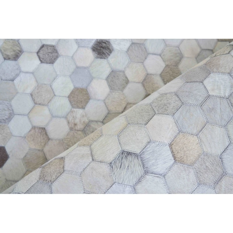 Exquisite Rugs Mosaic Leather Silver 4059136X176 13ft.6in.X17ft.6in. Rect. Rug