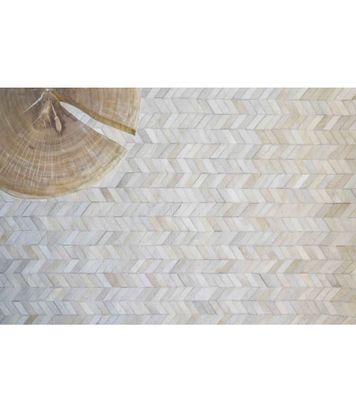 Exquisite Rugs Mosaic Leather Ivory 4061136X176 13ft.6in.X17ft.6in. Rect. Rug