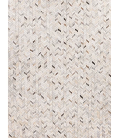 Exquisite Rugs Mosaic Leather Silver 40621X16 1ft.X1ft.6in. Rect. Rug