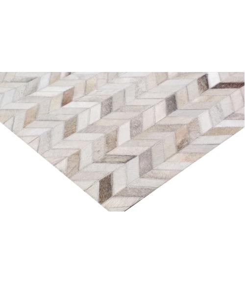 Exquisite Rugs Mosaic Leather Silver 40621X16 1ft.X1ft.6in. Rect. Rug
