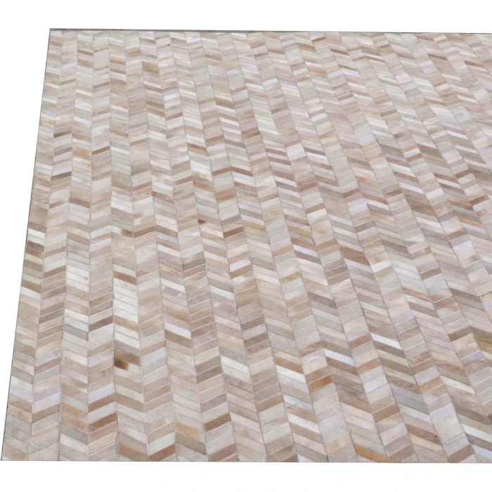 Exquisite Rugs Mosaic Leather Light Beige 40641X16 1ft.X1ft.6in. Rect. Rug