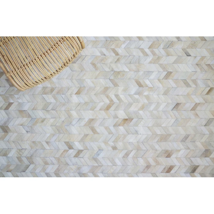 Exquisite Rugs Mosaic Leather Light Beige 40641X16 1ft.X1ft.6in. Rect. Rug