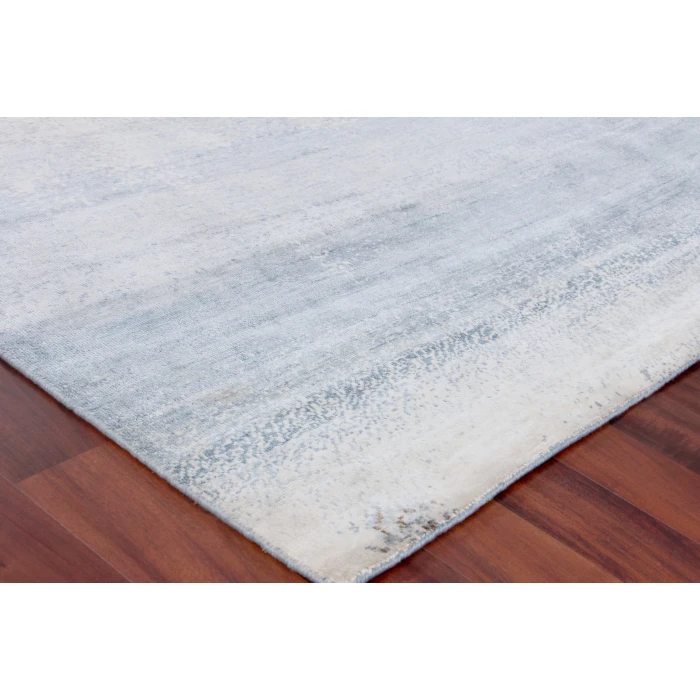 Exquisite Rugs Fine Pure Silk Blue/Brown 42111X16 1ft.X1ft.6in. Rect. Rug