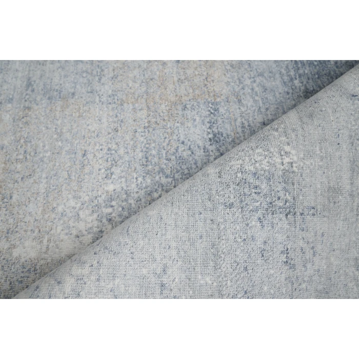 Exquisite Rugs Fine Pure Silk Blue/Brown 42111X16 1ft.X1ft.6in. Rect. Rug