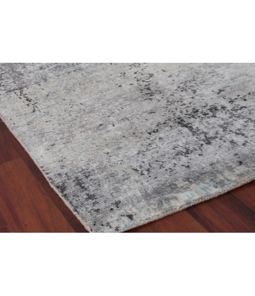 Exquisite Rugs Fine Pure Silk Ivory/Dark Gray/Multi 421212X15 12ft.X15ft. Rect. Rug