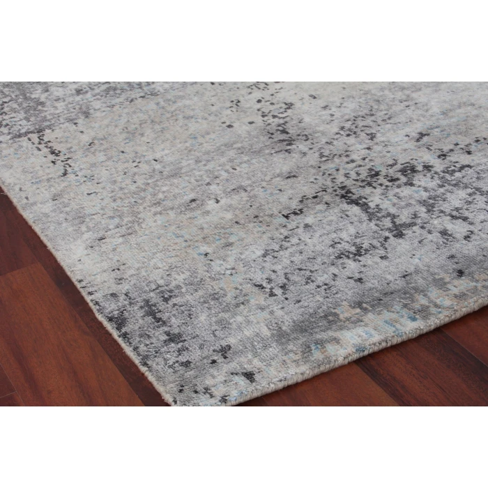 Exquisite Rugs Fine Pure Silk Ivory/Dark Gray/Multi 421212X15 12ft.X15ft. Rect. Rug