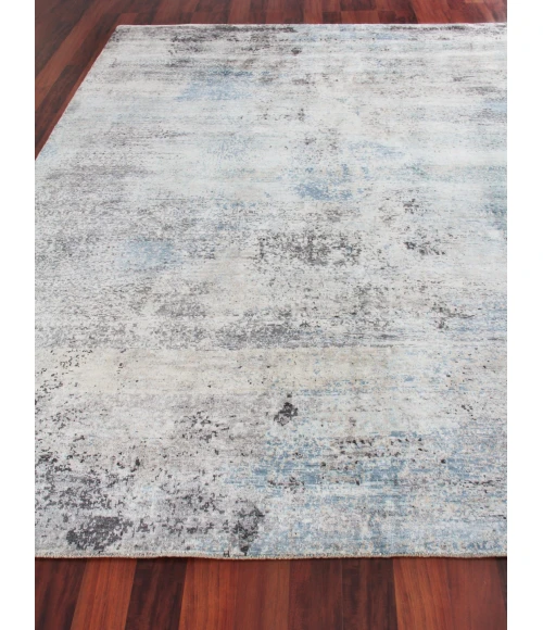 Exquisite Rugs Fine Pure Silk Ivory/Dark Gray/Multi 421212X15 12ft.X15ft. Rect. Rug
