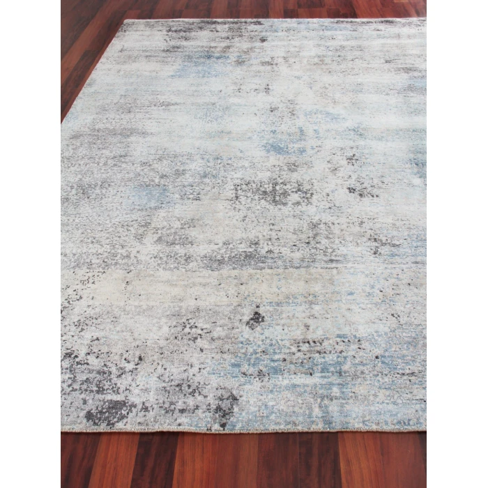 Exquisite Rugs Fine Pure Silk Ivory/Dark Gray/Multi 421212X15 12ft.X15ft. Rect. Rug