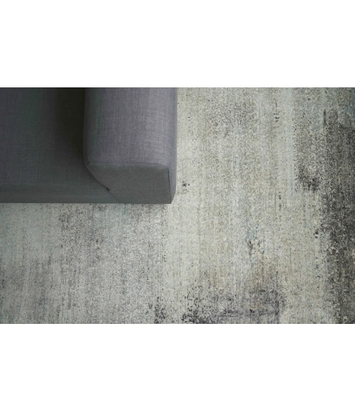 Exquisite Rugs Fine Pure Silk Ivory/Dark Gray/Multi 421212X15 12ft.X15ft. Rect. Rug