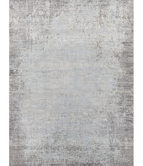 Exquisite Rugs Fine Pure Silk Ivory/Dark Gray/Multi 421412X15 12ft.X15ft. Rect. Rug