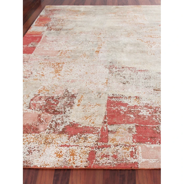 Exquisite Rugs Fine Pure Silk Beige/Orange/Gold 42158X10 8ft.X10ft. Rect. Rug