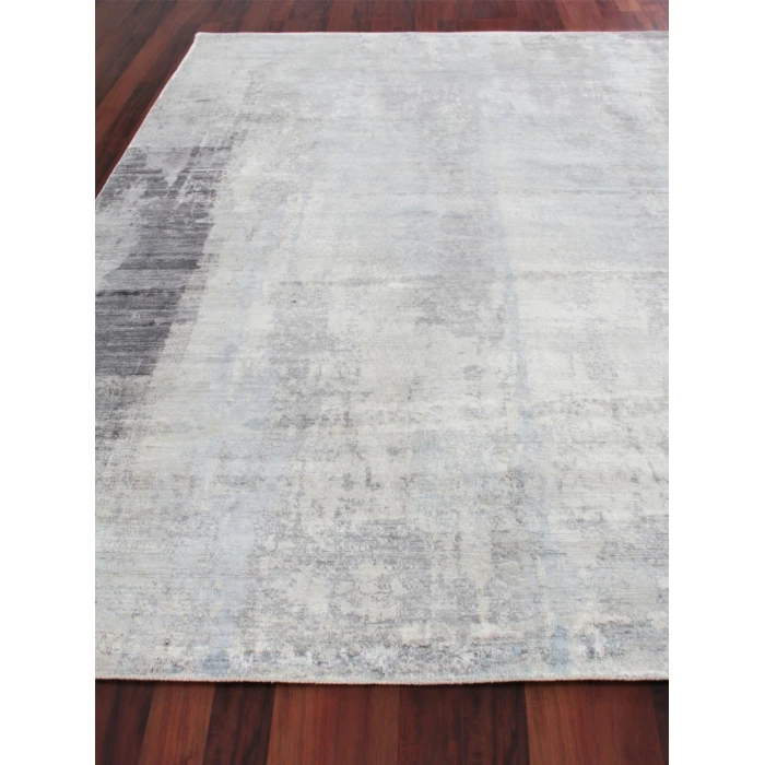 Exquisite Rugs Fine Pure Silk Silver/Gray 422112X15 12ft.X15ft. Rect. Rug