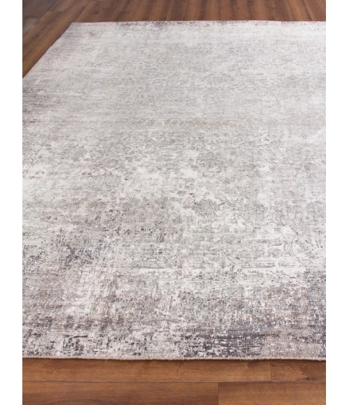 Exquisite Rugs Fine Pure Silk Silver/Ivory 42228X10 8ft.X10ft. Rect. Rug