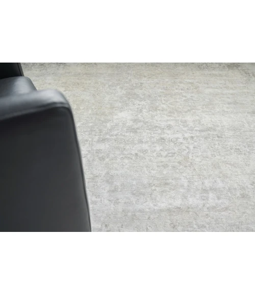 Exquisite Rugs Fine Pure Silk Silver/Ivory 42228X10 8ft.X10ft. Rect. Rug