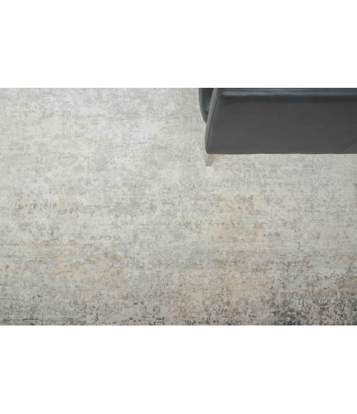 Exquisite Rugs Fine Pure Silk Silver/Ivory 42228X10 8ft.X10ft. Rect. Rug