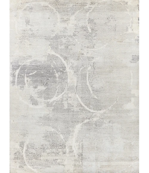 Exquisite Rugs Fine Pure Silk Gray/Ivory 42236X9 6ft.X9ft. Rect. Rug