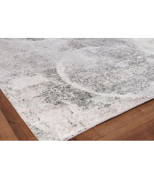 Exquisite Rugs Fine Pure Silk Gray/Ivory 42236X9 6ft.X9ft. Rect. Rug